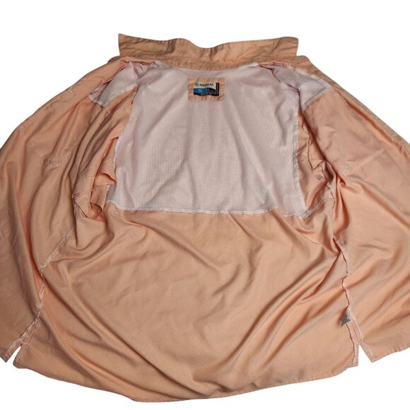 Magellan Outdoors Men's Size Large Peach Plaid Relaxed Fit Casual Fishing Shirt - Picture 8 of 12
